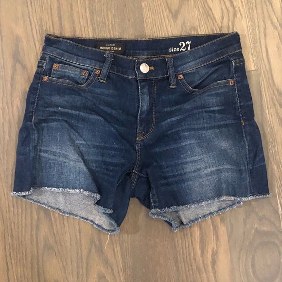 JCrew Indigo Denim Jean Shorts Size 27 EUC - Picture 1 of 2